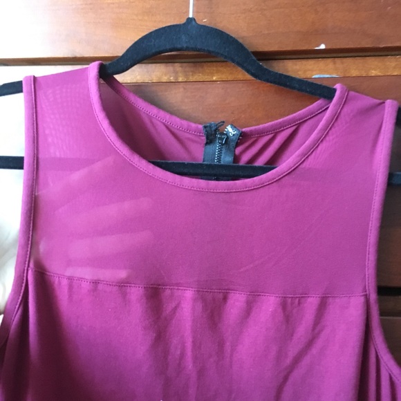 EXPRESS | Burgundy/Purple Midi Dress - Picture 3 of 6